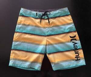 HURLEY Yellow/Blue 20" Boardshorts sz 32